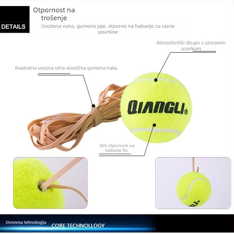 Trener za tenis povratak s bazom — okvir od aluminijske legure, najlon kabel, za juniore