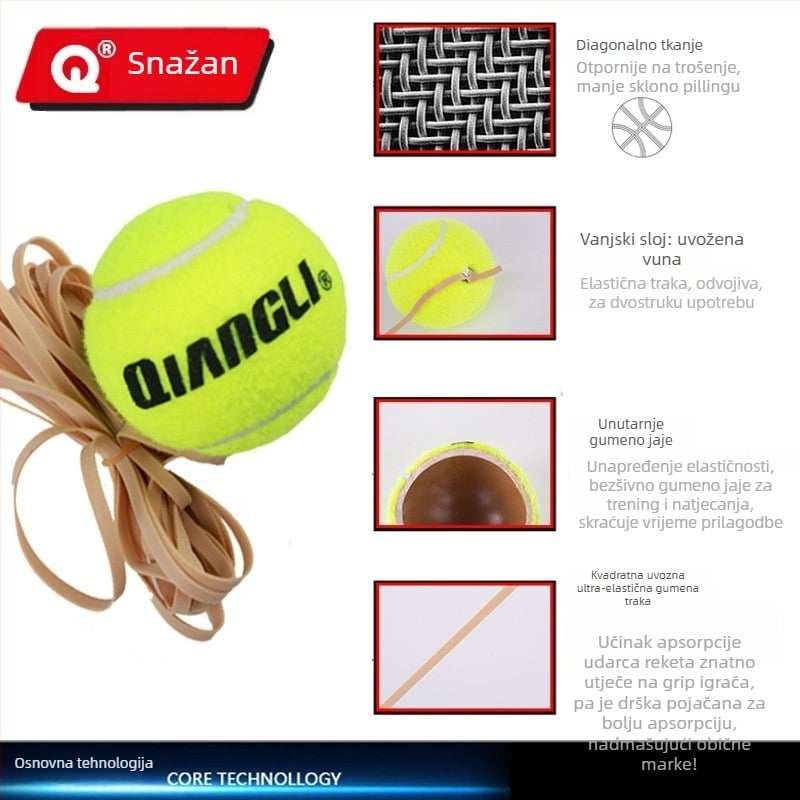 Trener za tenis povratak s bazom — okvir od aluminijske legure, najlon kabel, za juniore