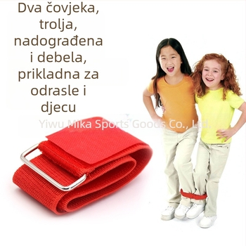 MAICCA Trening pojas za dvije osobe s tri noge – Oxford tkanina, gumeni pojas, Velcro, prilagodljivo za nogomet
