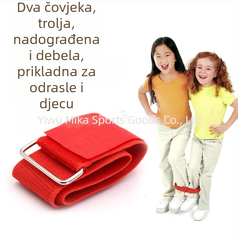 MAICCA Trening pojas za dvije osobe s tri noge – Oxford tkanina, gumeni pojas, Velcro, prilagodljivo za nogomet