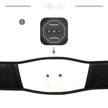 EMS trbušni trener s USB napajanjem, sklopivim dizajnom (Model LFK-0096, Težina 0.5, Dimenzije 228.5x208.5x45mm, Način napajanja USB, Funkcija tajmera)