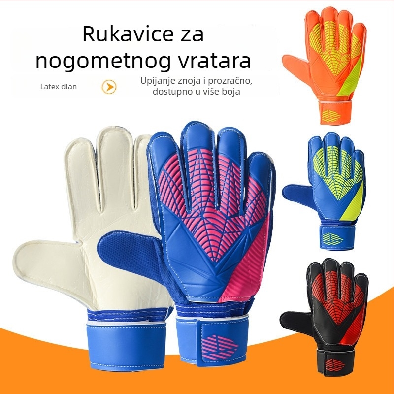 Rukavice vratara s zaštitom prstiju, debeli PU, otporne na habanje, unisex, za nogomet