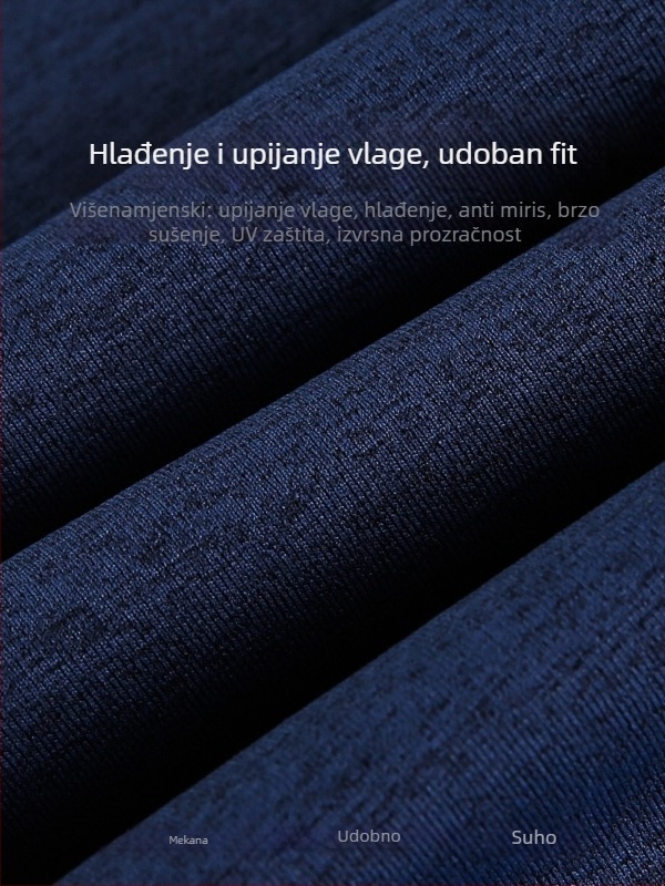 Majica s dugim rukavima, zaštita od sunca, našivena, labav kroj, 100% poliester