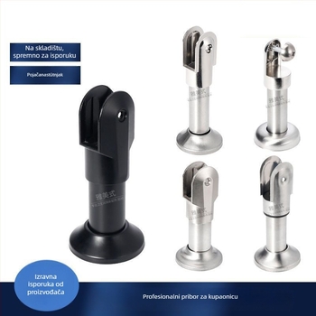 Podržna noga za WC pregradnik - nehrđajući čelik, završna obrada žičanom uzorkom, Sowegu