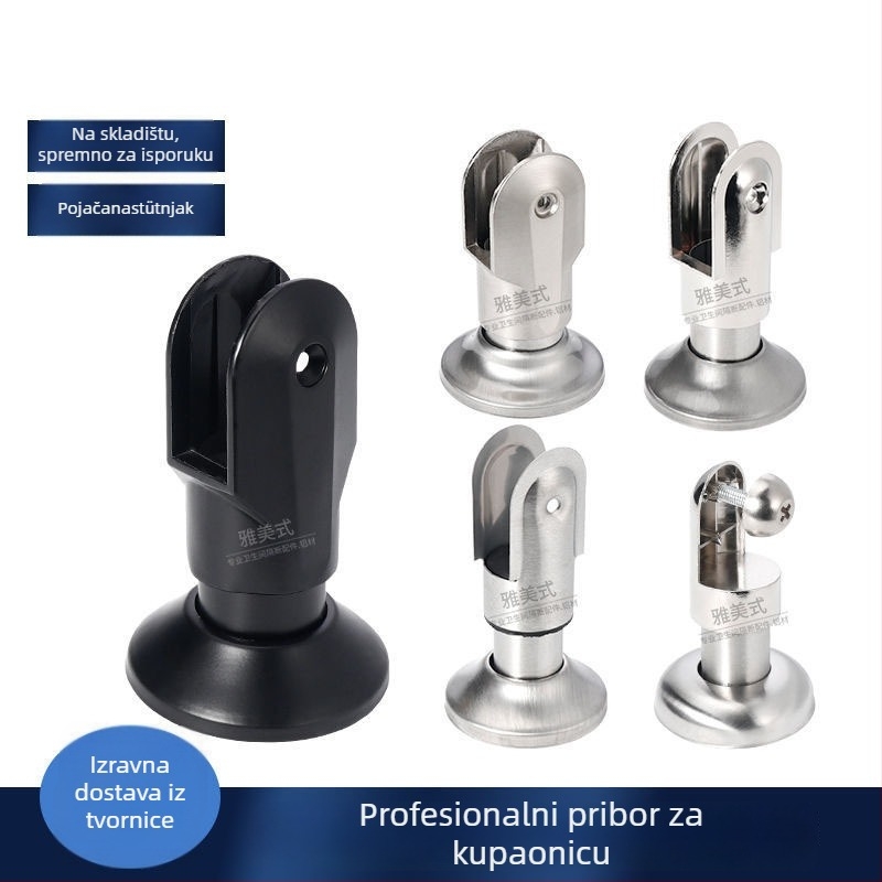 Podržna noga za WC pregradnik - nehrđajući čelik, završna obrada žičanom uzorkom, Sowegu