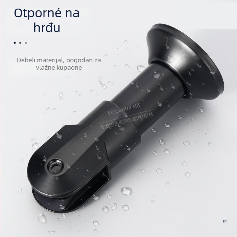 Podržna noga za WC pregradnik - nehrđajući čelik, završna obrada žičanom uzorkom, Sowegu