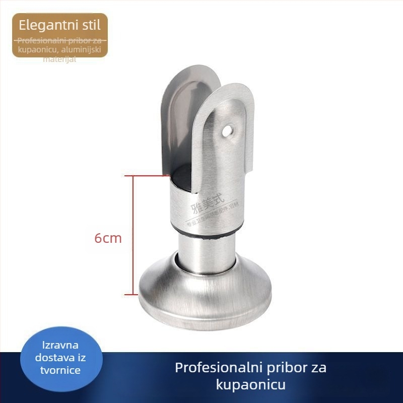 Podržna noga za WC pregradnik - nehrđajući čelik, završna obrada žičanom uzorkom, Sowegu