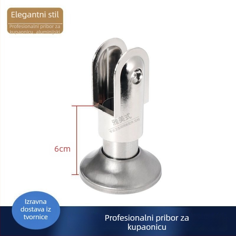 Podržna noga za WC pregradnik - nehrđajući čelik, završna obrada žičanom uzorkom, Sowegu