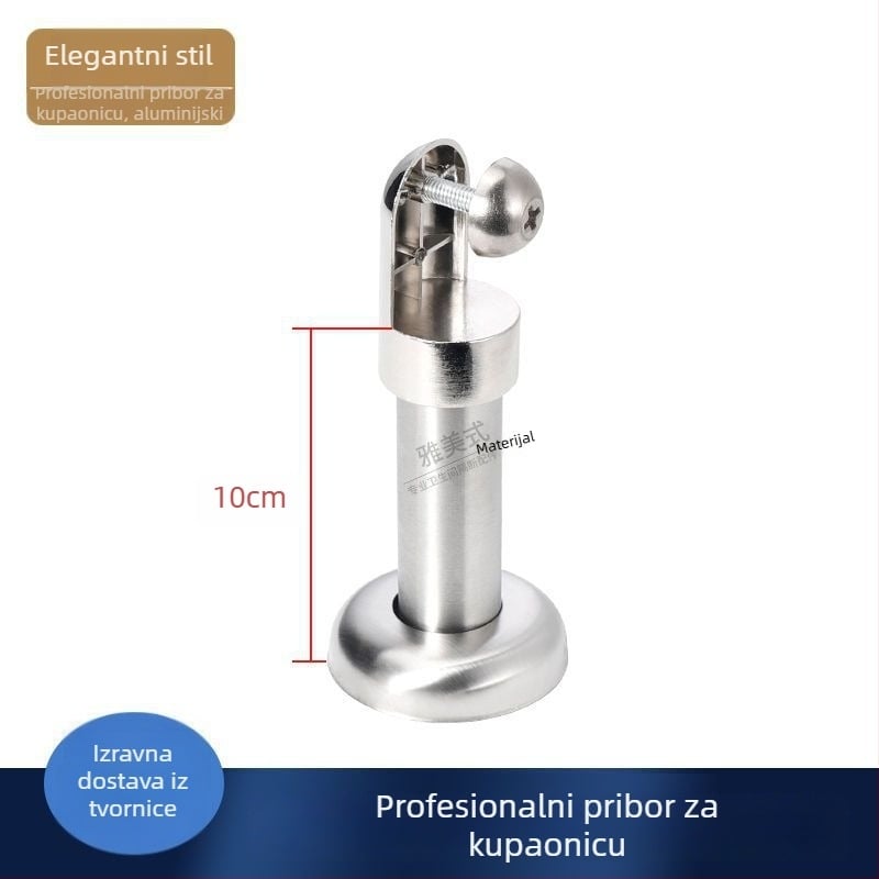 Podržna noga za WC pregradnik - nehrđajući čelik, završna obrada žičanom uzorkom, Sowegu