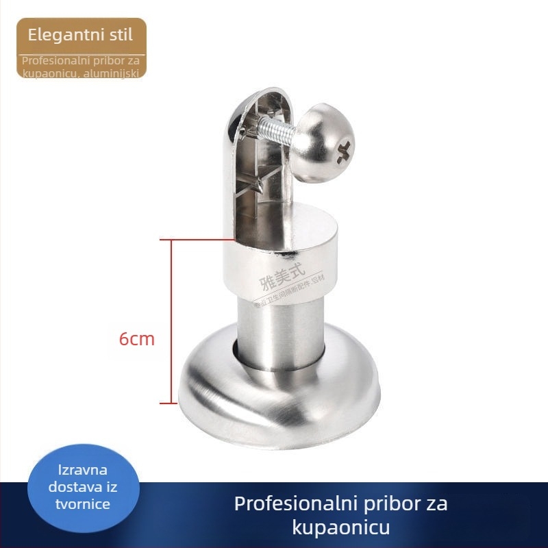 Podržna noga za WC pregradnik - nehrđajući čelik, završna obrada žičanom uzorkom, Sowegu