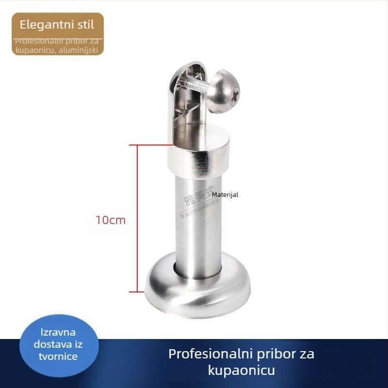 Podržna noga za WC pregradnik - nehrđajući čelik, završna obrada žičanom uzorkom, Sowegu