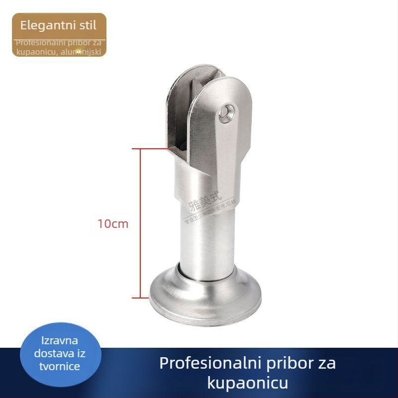 Podržna noga za WC pregradnik - nehrđajući čelik, završna obrada žičanom uzorkom, Sowegu