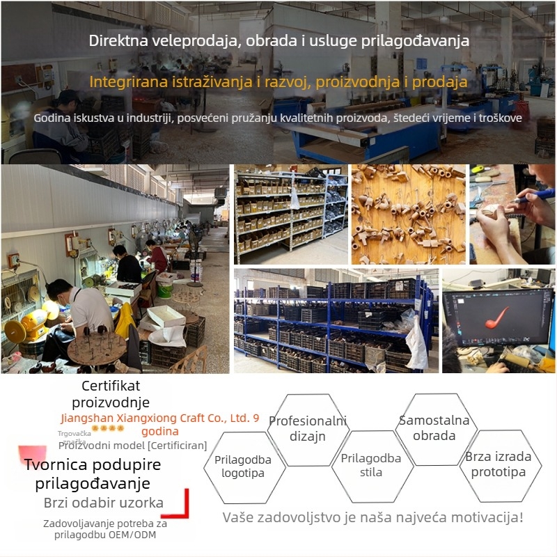 MUXIANG Wooden Aroma drveni ustnik za cigaru, ručna izrada, prilagodljiv, minimalistički stil