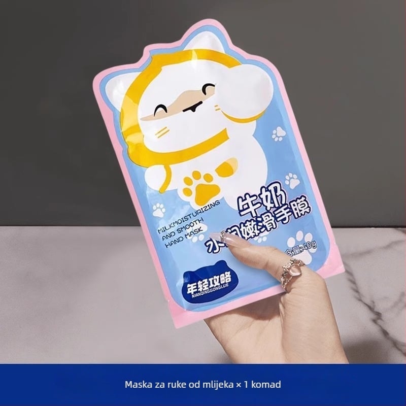 Mlijekasta maska za ruke za hidrataciju i glađenje s hijaluronskom kiselinom i niacinamidom • netto sadržaj 0,050 g