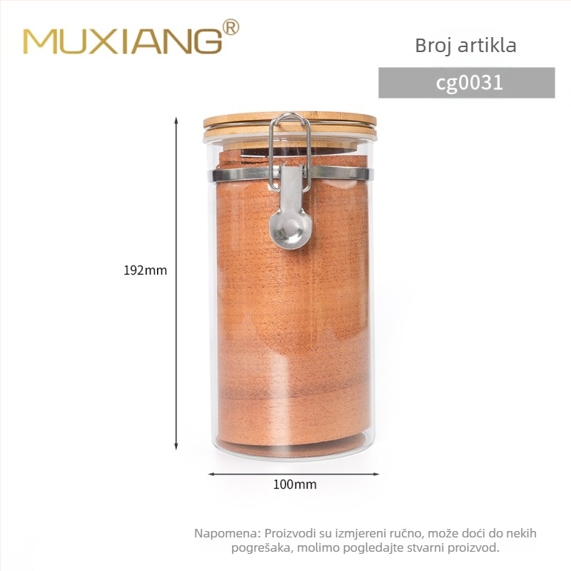 MUXIANG Humidor za cigare s higrometrom — hermetična posuda od nehrđajućeg čelika, paket 100 kom, s komadićima španjolskog kedra