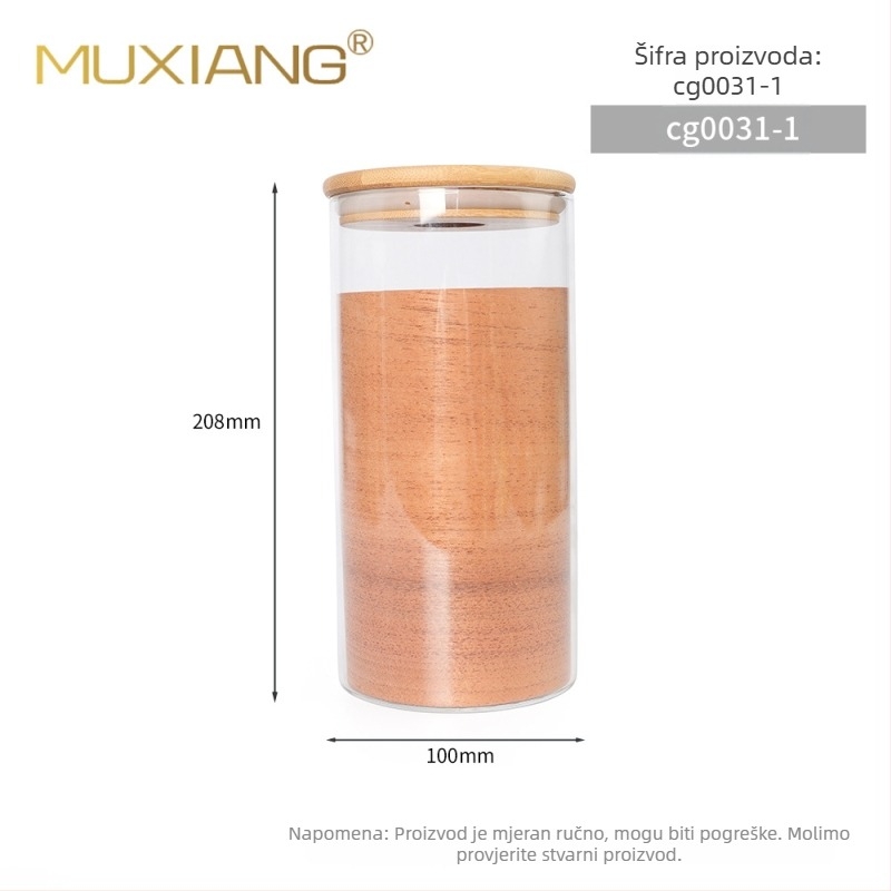 MUXIANG Humidor za cigare s higrometrom — hermetična posuda od nehrđajućeg čelika, paket 100 kom, s komadićima španjolskog kedra