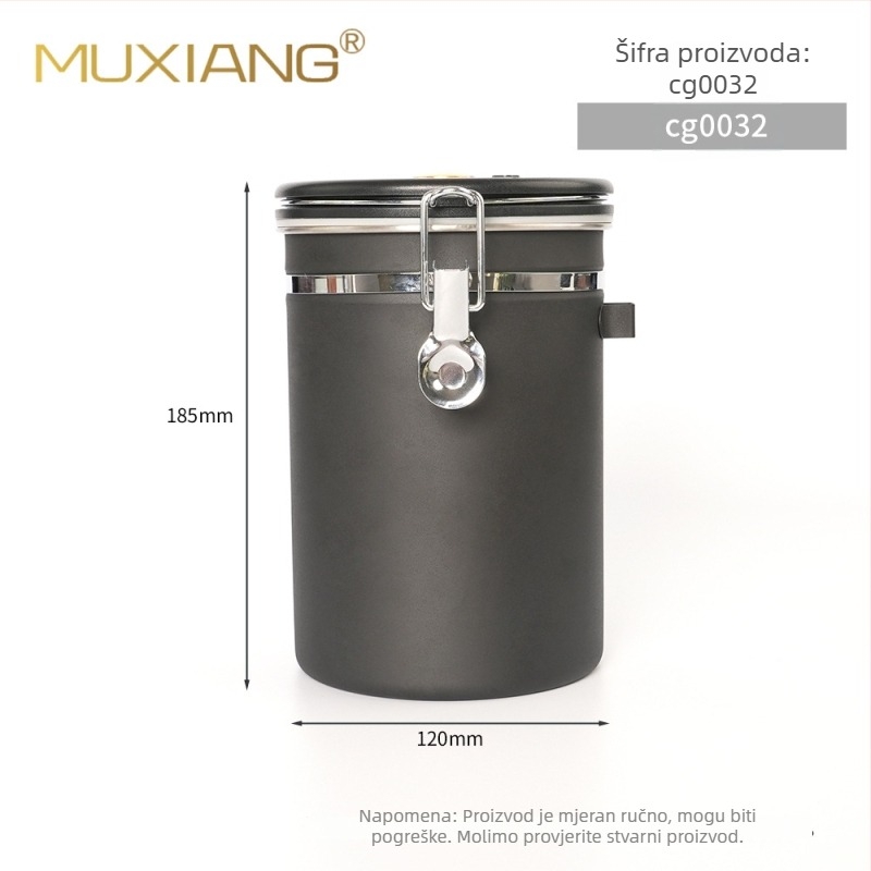 MUXIANG Humidor za cigare s higrometrom — hermetična posuda od nehrđajućeg čelika, paket 100 kom, s komadićima španjolskog kedra