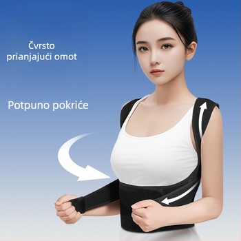 Korektor držanja za odrasle – podrška ramena od spandeksa, ispravlja držanje, pogodno za trčanje i fitness