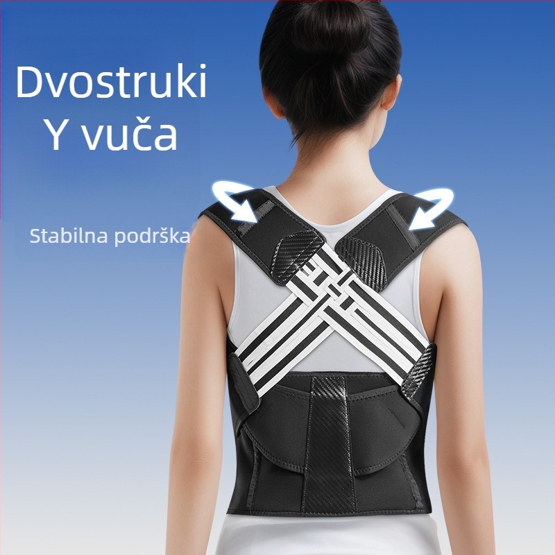 Korektor držanja za odrasle – podrška ramena od spandeksa, ispravlja držanje, pogodno za trčanje i fitness