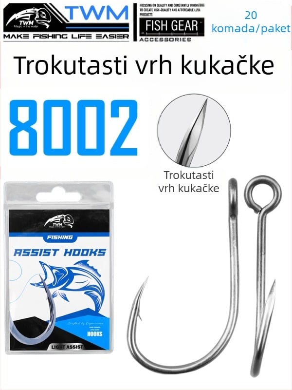 TWM Luya ribolovna udica – veliko oko, jednostruki udica, titan premaz