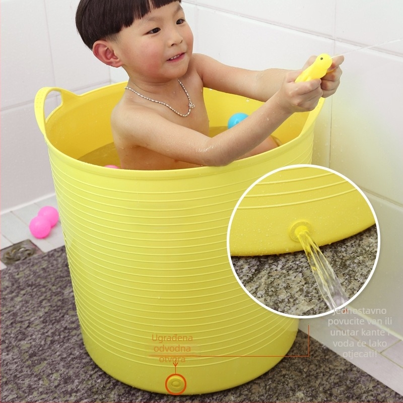 Izolirana plastična kanta za kupanje za bebe i djecu – dvostruki dizajn