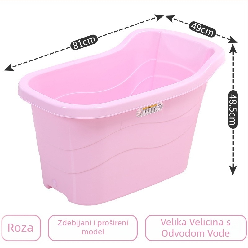 Izolirana plastična kanta za kupanje za bebe i djecu – dvostruki dizajn