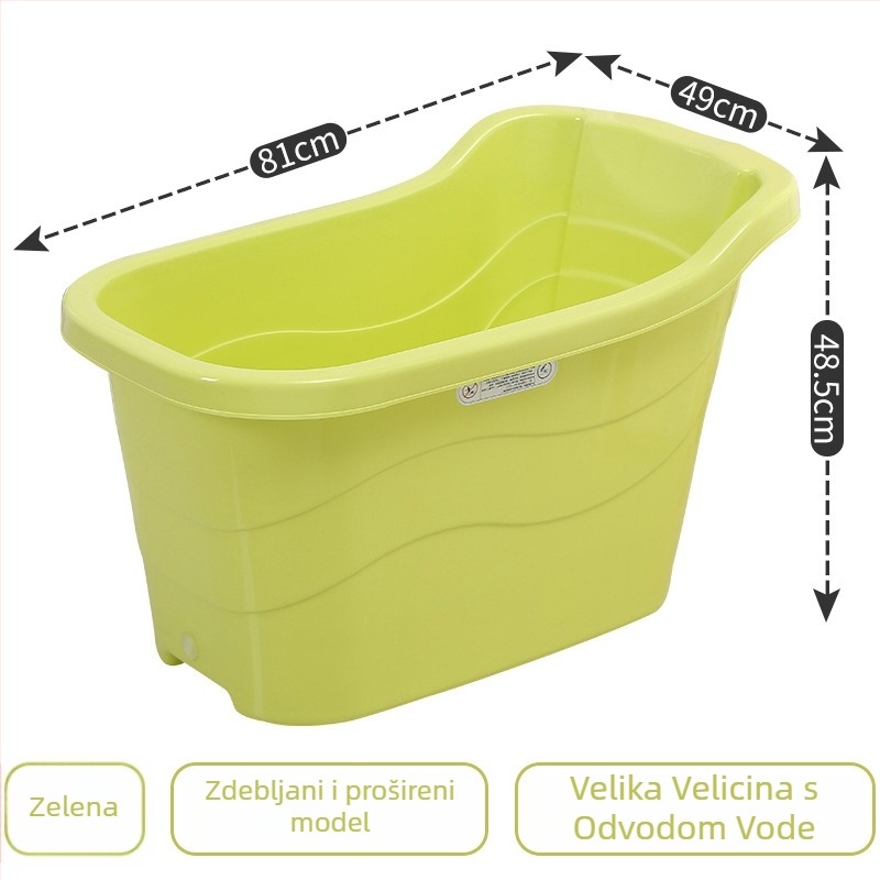 Izolirana plastična kanta za kupanje za bebe i djecu – dvostruki dizajn