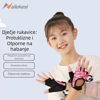 Dječje rukavice s zaštitom dlanova za biciklizam i odbojku – poliester vlakna, zaštita dlana
