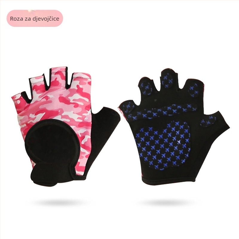 Dječje rukavice s zaštitom dlanova za biciklizam i odbojku – poliester vlakna, zaštita dlana