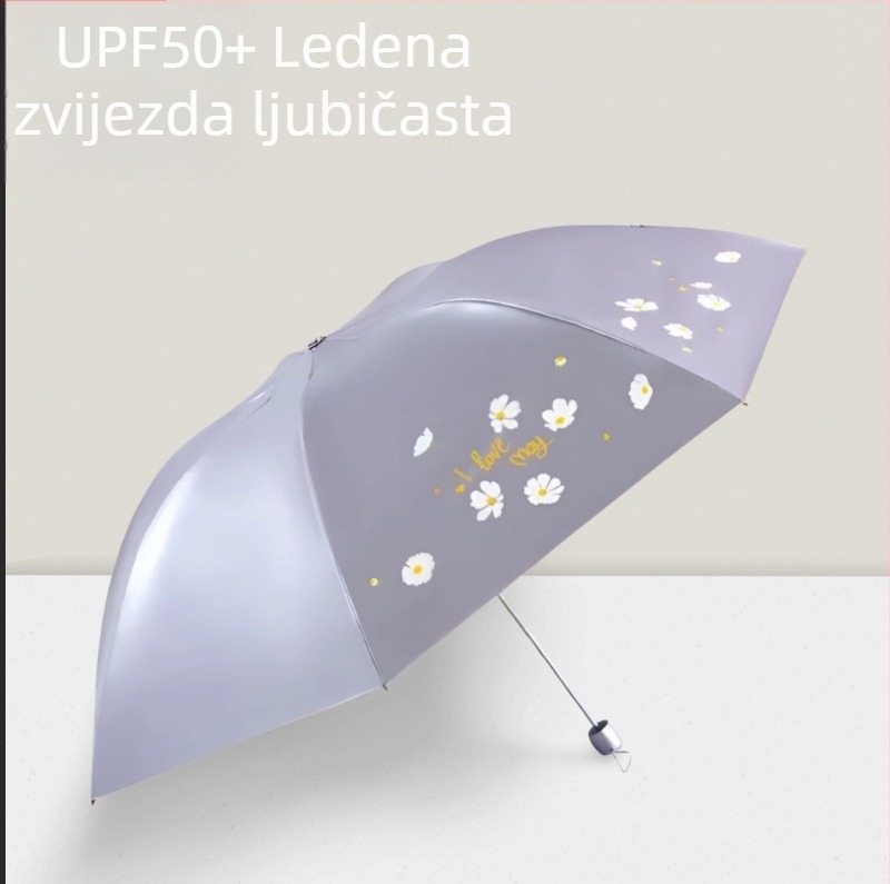 Ceruzni suncani kišobran, okvir od čelika sa 7 ramenima, ručno otvaranje zatvaranje, 190T poliester tkanina, UV zaštita UPF>50