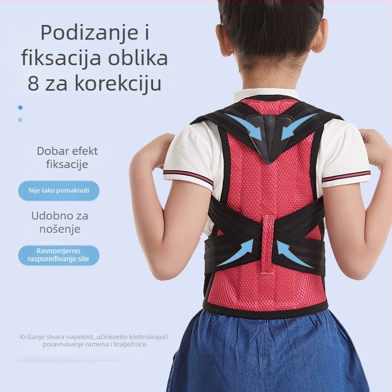 Korektor držanja tijela za djecu s otvaranjem ramena, ispravljanjem leđa i stražnjom trakom - Poliester, zaštita ramena