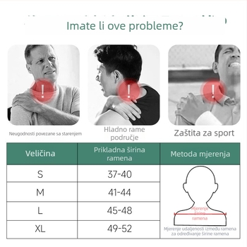 Zaštitni jastučić za rame za sport — mješavina poliesterskih vlakana, spandexa i elastičnih vlakana, zaštita ramena za trčanje, biciklizam i fitness