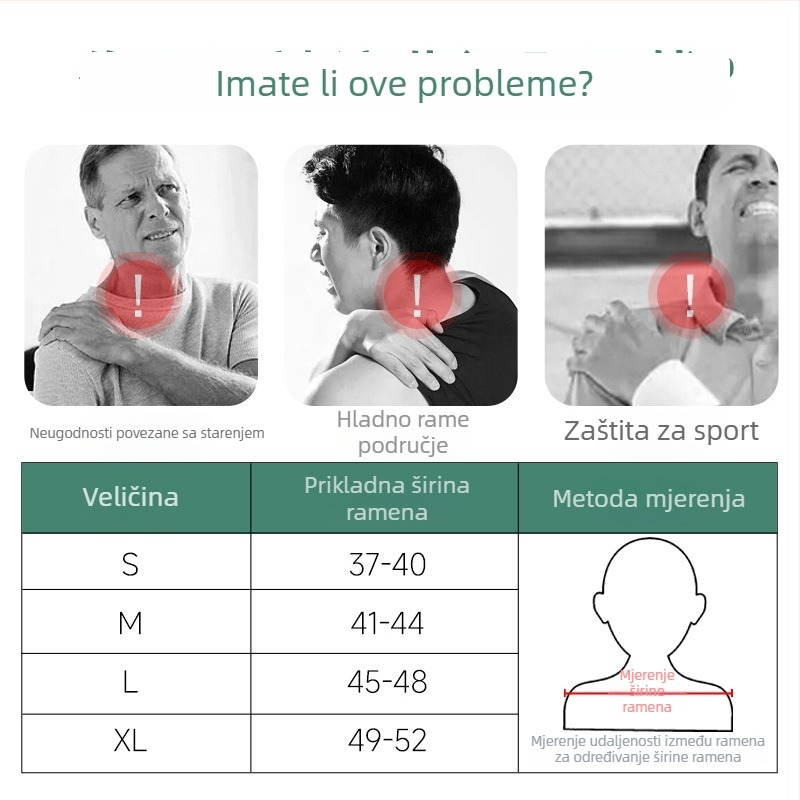 Zaštitni jastučić za rame za sport — mješavina poliesterskih vlakana, spandexa i elastičnih vlakana, zaštita ramena za trčanje, biciklizam i fitness