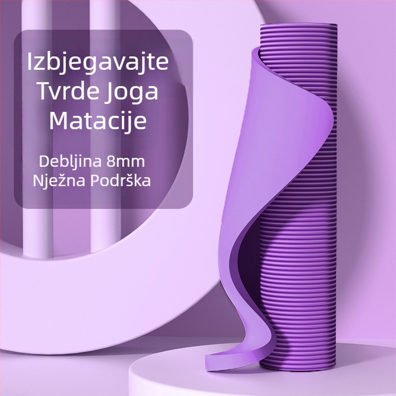 Joga prostirka za početnike – NBR materijal, debljina 8 mm, težina 450 g, prilagodba dostupna
