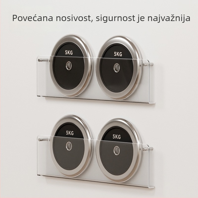 Zidna polica za knjige od prozirnog akrila, bez bušenja, podesive police, za knjige