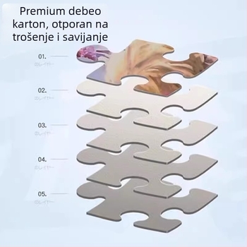 Ravna slagalica – papirni materijal, crtani/animirani motiv, prilagodljiva slikom, za uzrast 7–14 godina