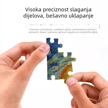 Ravna slagalica – papirni materijal, crtani/animirani motiv, prilagodljiva slikom, za uzrast 7–14 godina