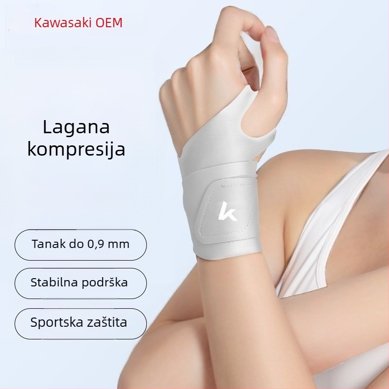 Sportski zaštitnici zgloba od poliester vlakna, prozračni i upijaju znoj; za košarku, badminton, odbojku, tenis, stolni tenis i dizanje utega