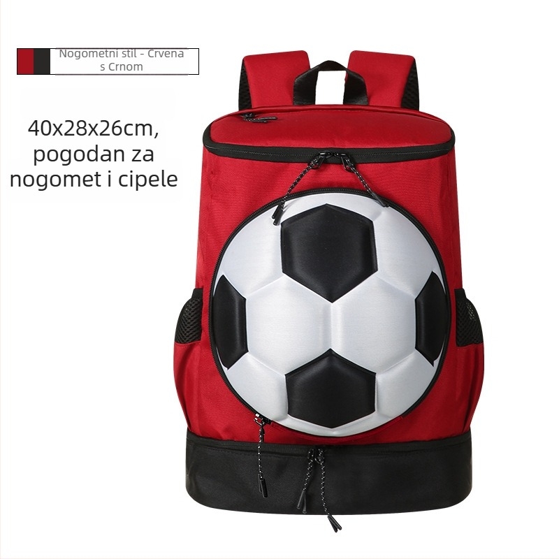 Sportski ruksak velike kapacitete, odvojeni pretinac za cipele i spremište za lopte, prozračan PU materijal