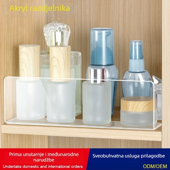 Prozirni akrilni panel za zrcalni ormarić u kupaonici, zaštita od ispadanja, bez bušenja, jednoslojni dijeljnik