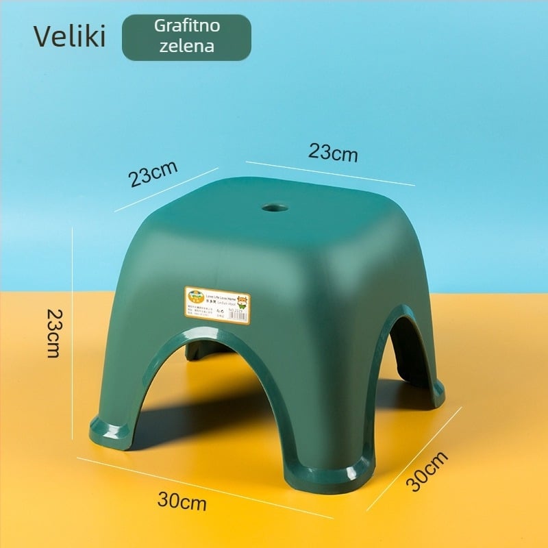 Plastična mala stolica za kućnu upotrebu, protuklizna za kupaonicu i toaletu, materijal PP