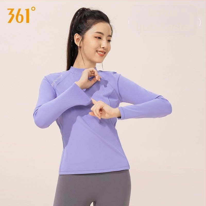 361 Ženski top za jogu s dugim rukavima za jesen – fleec podstava, 78% poliester