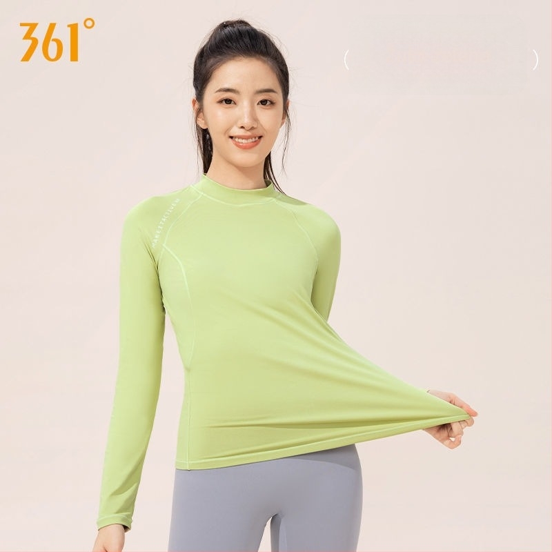 361 Ženski top za jogu s dugim rukavima za jesen – fleec podstava, 78% poliester