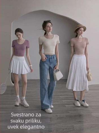 Ženski ljetni fitness set — top s kratkim rukavima i hlače za jogu, brzo sušenje, poliester/spandeks smjesa 93,3%/6,7%, za trčanje, pilates i trening