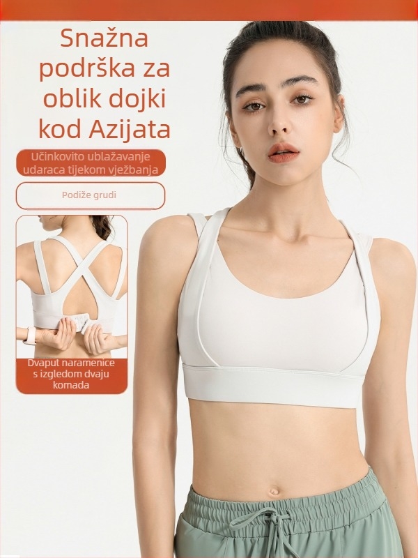 Pole Road Ženski top za jogu bez rukava, brzo suši, jastučica za prsa, visoka podrška, 75% najlon / 25% spandeks, stražnji dizajn za trčanje i fitness