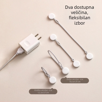 Fa So La magnetski organizator kablova za podatkovne i napajanje — ABS, silikon, magnet, za stolno skladištenje