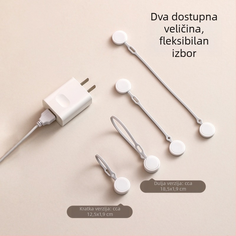 Fa So La magnetski organizator kablova za podatkovne i napajanje — ABS, silikon, magnet, za stolno skladištenje