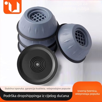 Podnožje za perilicu rublja — univerzalno, protuklizno, apsorpcija vibracija, podizno, plastična osnova za perilicu i hladnjak