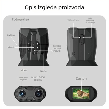 Voying Eagle kamera noćnog vida s HD videom, IR, 19x zum, prijenosna za vanjsku uporabu