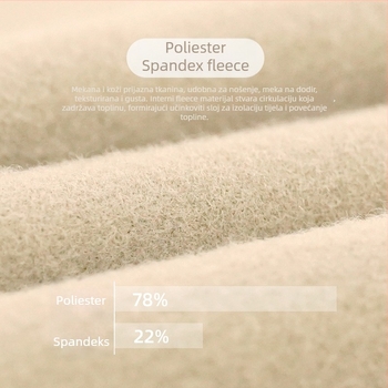 Uska joga jakna s flis podlogom, dugi rukavi, materijal 78% poliester, 22% spandeks